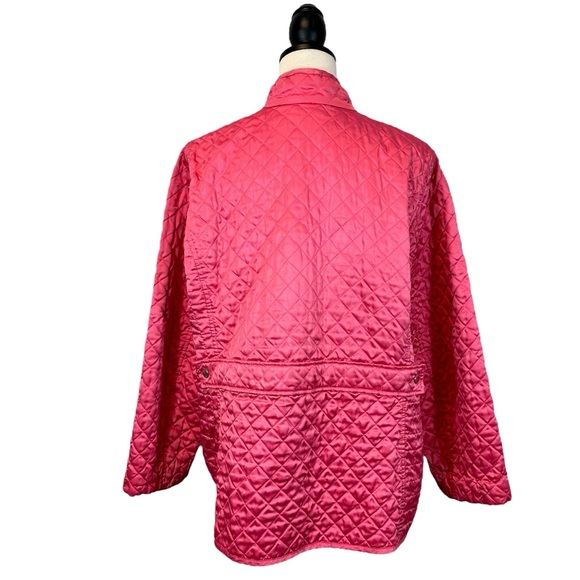 Jones New York Pink Quilted Jacket Zip Front Closure w/ Pockets, Size 1X - Picture 7 of 13